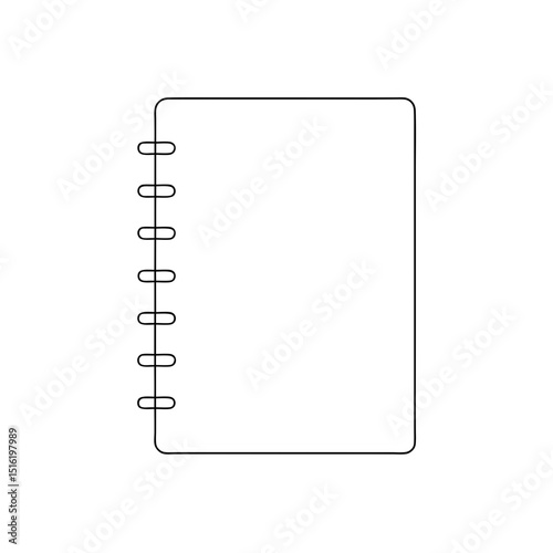 A Spiral Notebook A Common Tool For Writing And Notes On A White Floor
