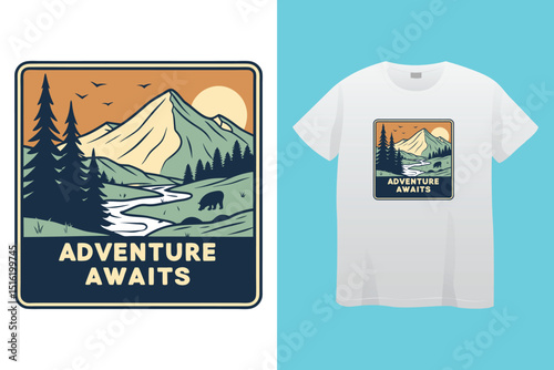 Camping T-Shirt Design – Outdoor Adventure, Nature, and Wilderness Graphic Tee,