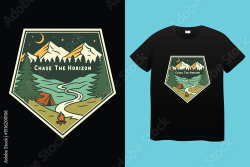 Camping T-Shirt Design – Outdoor Adventure, Nature, and Wilderness Graphic Tee,