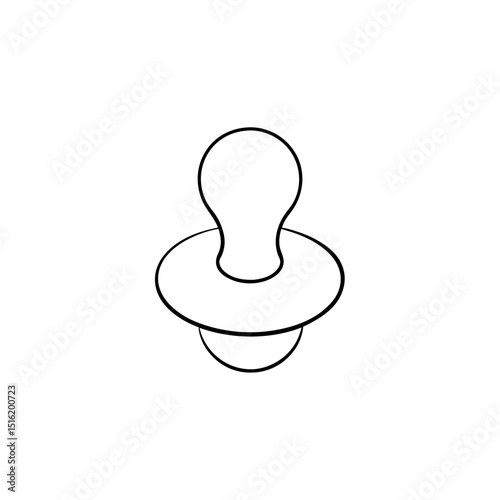 A Simple Blue Pacifier A Common Soother For An Infant On A White Canvas