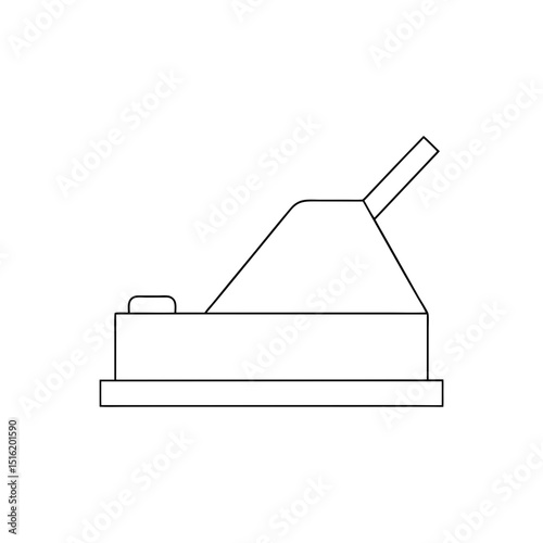 A Small Paper Cutter A Guillotine Style Trimmer On An Isolated White Backdrop