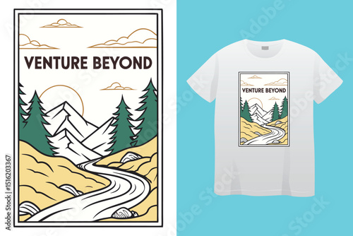 Camping T-Shirt Design – Outdoor Adventure, Nature Exploration, and Wilderness Graphic Tee.