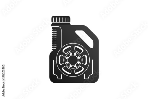 Oil can icon vector silhouette illustration isolated on white background