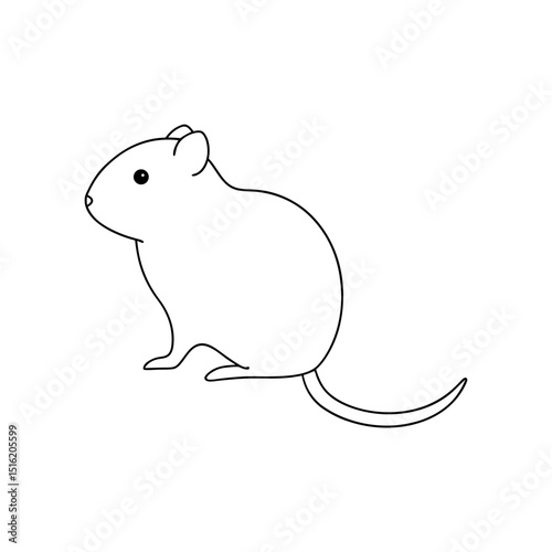 The Pine Vole A Small Burrowing Rodent Of North America On A White Backdrop