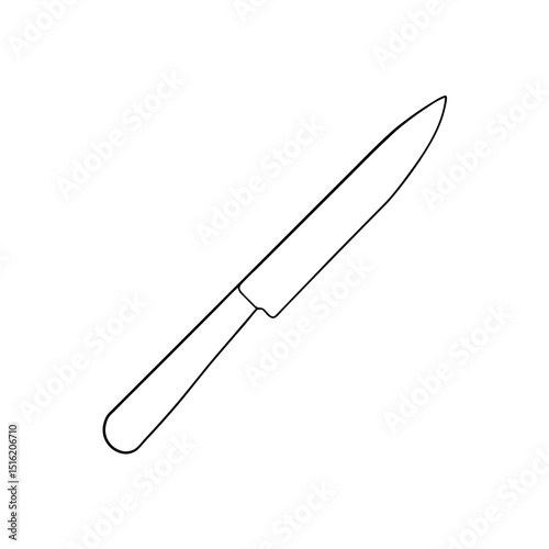 A Simple Plastic Knife A Disposable Piece Of Cutlery On A White Background