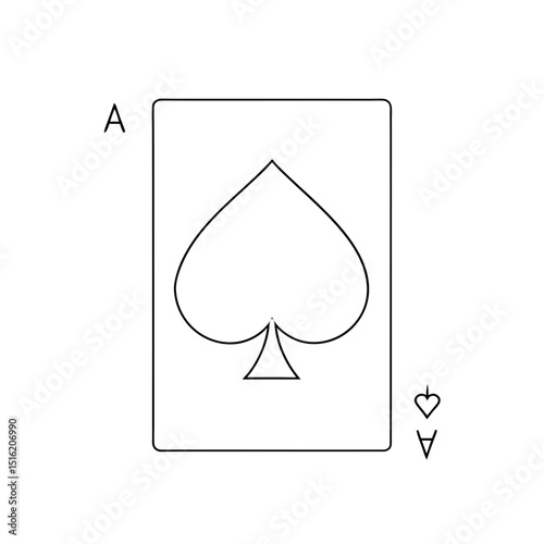 The Ace Of Spades Playing Card A High Ranking Card On A Simple White Surface