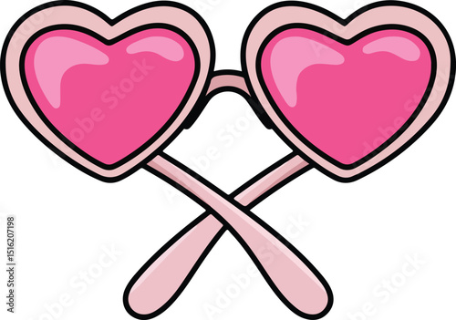 Love is in the air! Trendy heart-shaped sunglasses.
