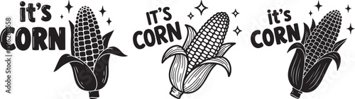 "Corn Celebration Graphics: Fun Cartoon Corn Illustrations for Corn Holidays, Seasonal Events, Festivals, and Corn-Themed Trends - Playful Corn Art for Every Occasion