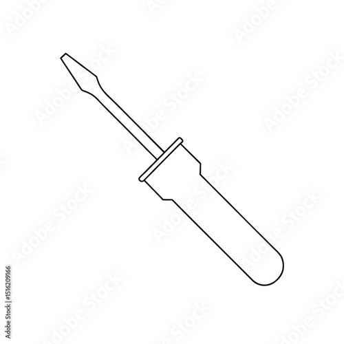 A Phillips Precision Screwdriver A Tiny Tool For An Engineer On White