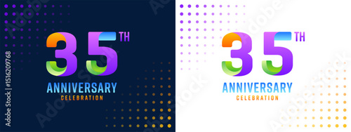 35th anniversary logo with colorful colors
