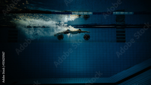 Underwater Swimming Action in Professional Training Environment