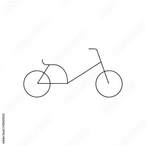 Comfortable Recumbent Bicycle Illustration for Fitness and Recreation