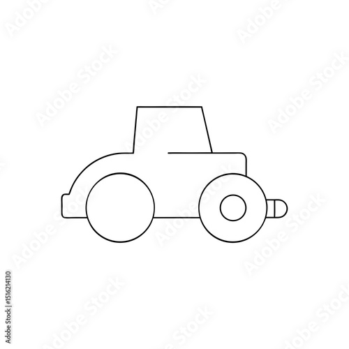 Heavy Road Roller Compactor Illustration for Construction and Engineering