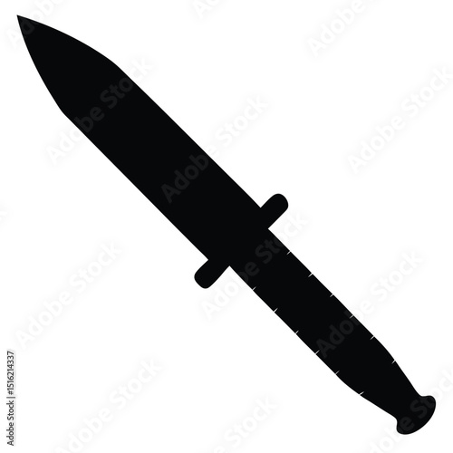 hunting knife isolated on white