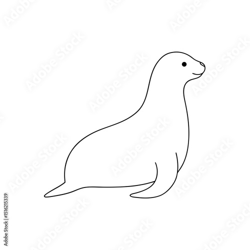 Adorable Ross Seal Illustration for Antarctic Wildlife and Marine Life Art