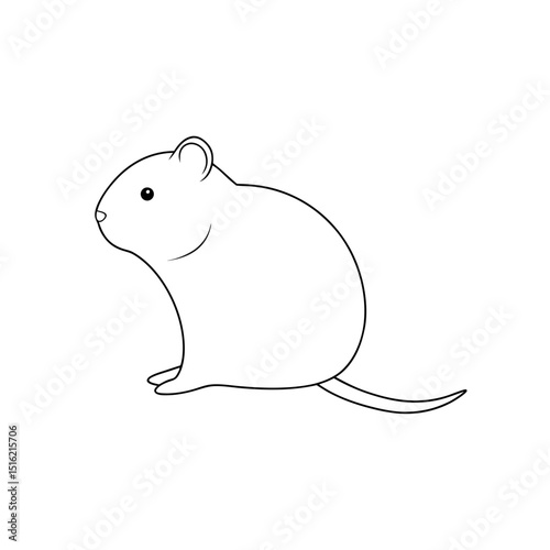 Unique Royal Vole Illustration for Mammal Studies and Wildlife Art