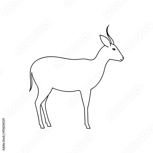 Distinctive Saiga Antelope Illustration for Conservation and Wildlife Awareness