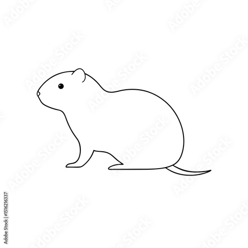 Detailed Sagebrush Vole Illustration for Wildlife Research and Nature Art