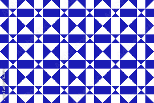 Mexican seamless geometric pattern in blue. Mexico ceramic tile. Vector illustration. Mosaic design art.
