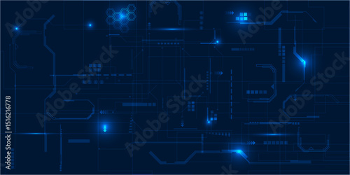 Abstract technology background. Futuristic digital space technology concept.	