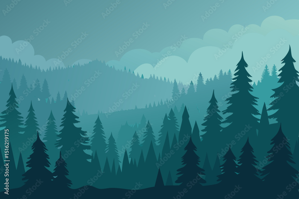 Fototapeta premium forest in the mountains