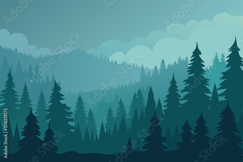 forest in the mountains