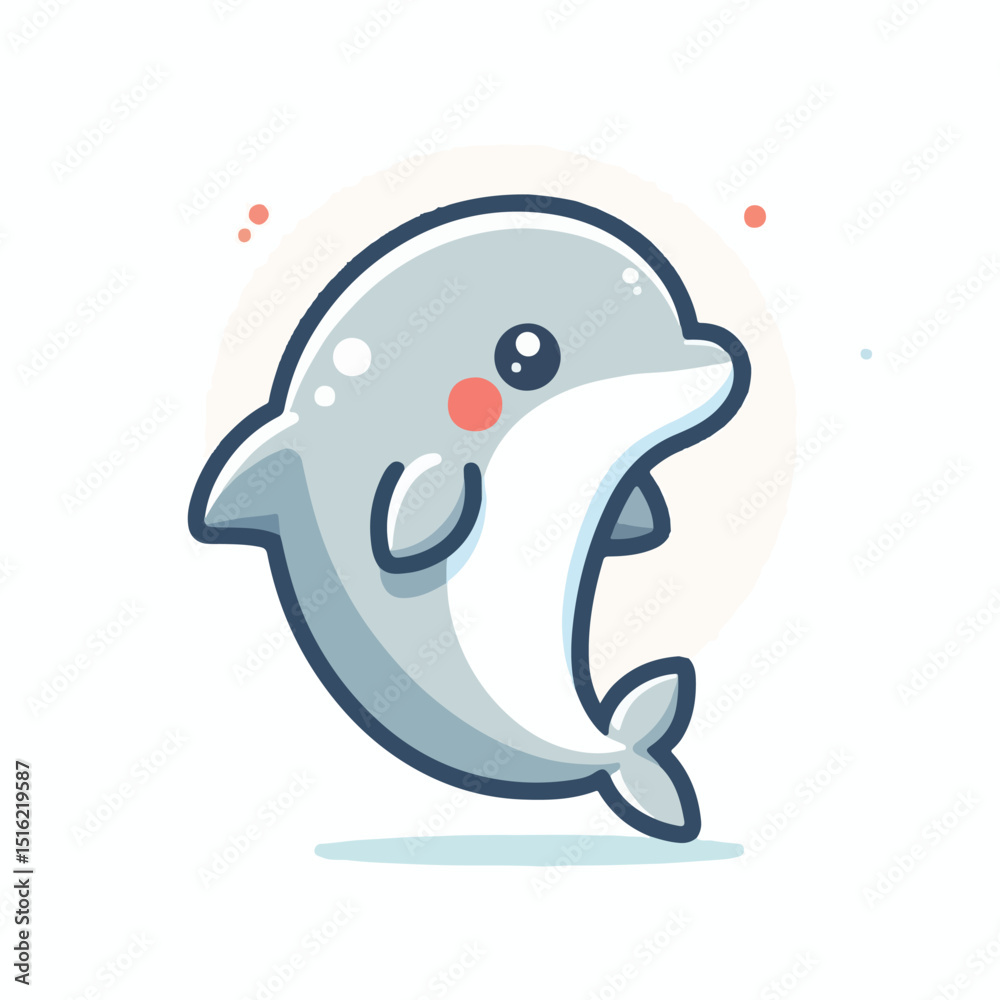 Obraz premium cute dolphin vector image