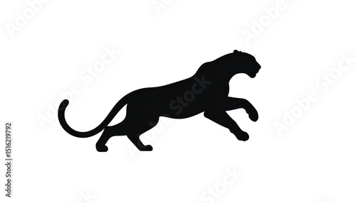 Black Panther Silhouette Running.