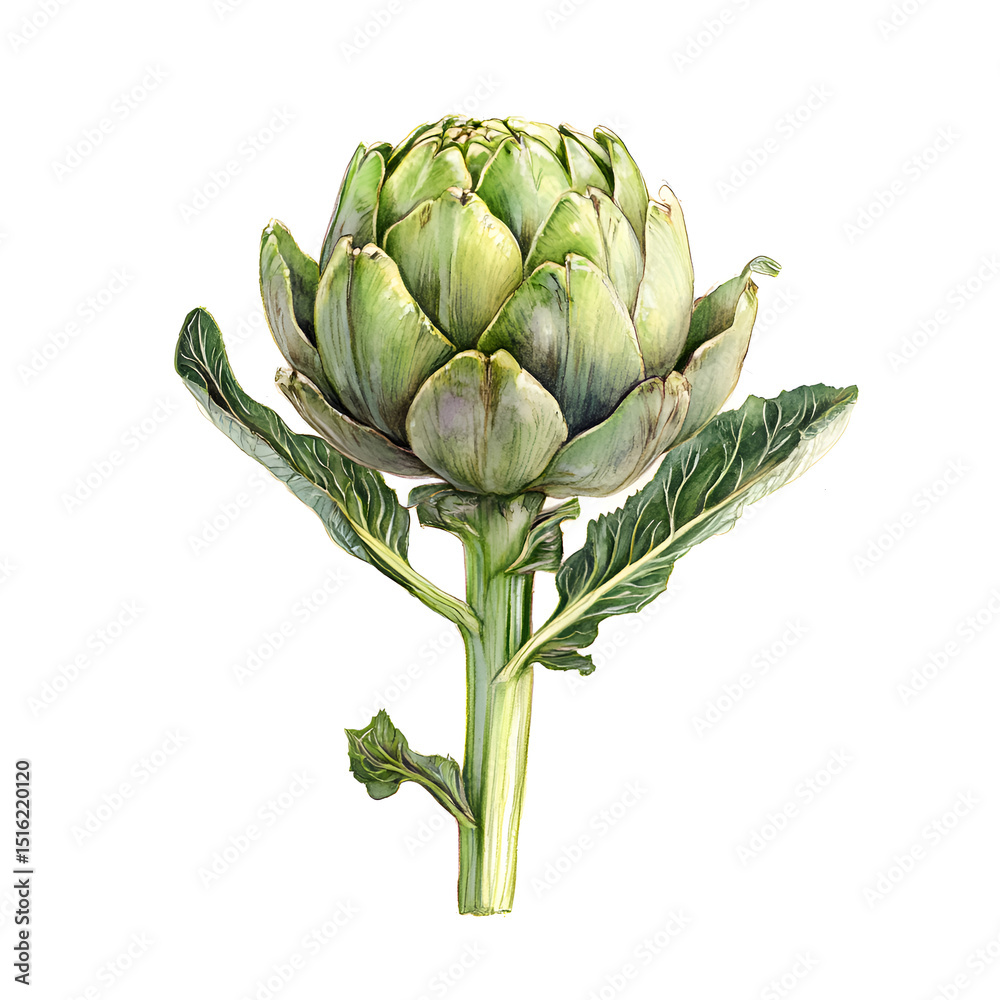 Obraz premium artichoke isolated on white background