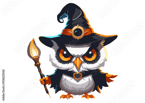 Enchanted Halloween Owl A Cute and Spooky Illustration