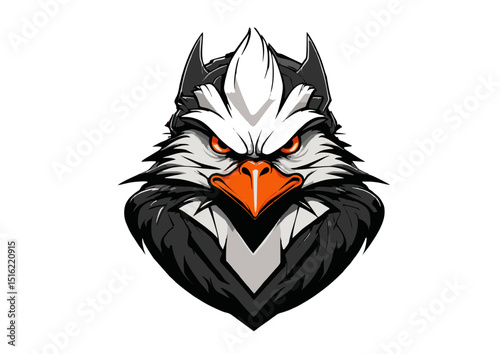 Fierce Eagle Head Illustration Vector Graphic Design of a Powerful Bird