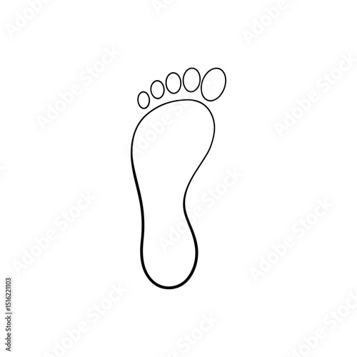 Clear Shoe Print Illustration on White Background for Forensic Use