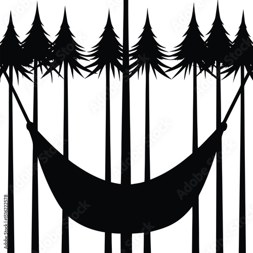 silhouette of a woman in a hammock