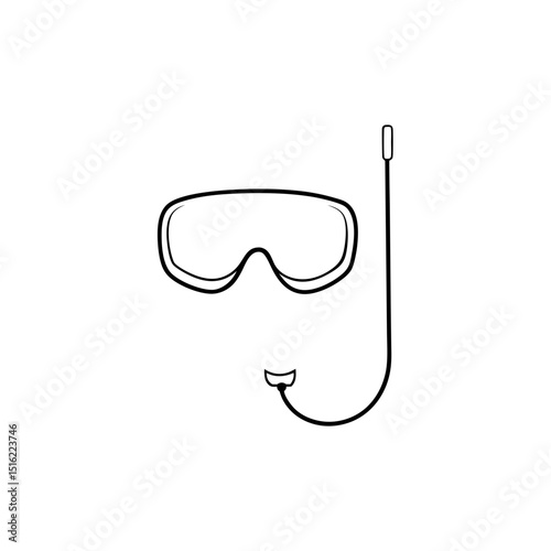 Essential Snorkel Mask Vector Graphic for Swimming