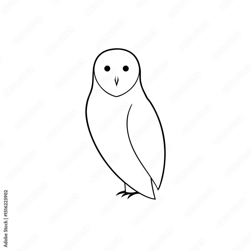 Fototapeta premium Majestic Snowy Owl Vector Image for Winter Wildlife