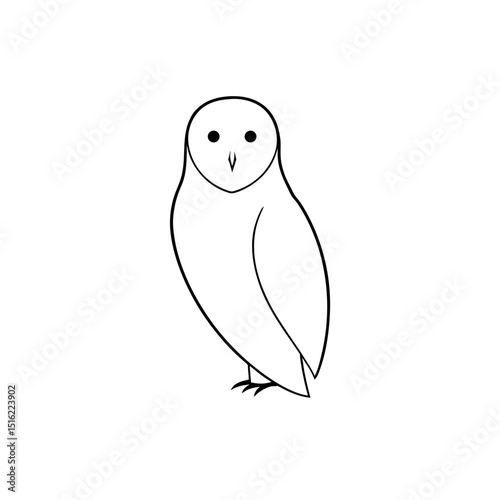 Majestic Snowy Owl Vector Image for Winter Wildlife
