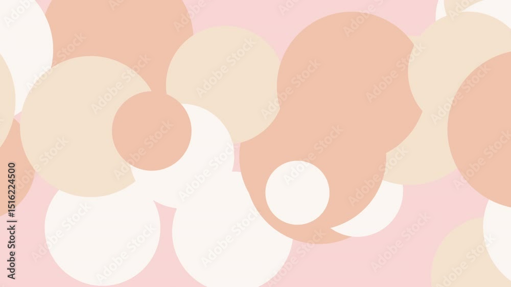 Motif abstrait de cercles pastel
