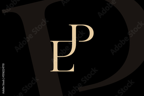 EP or PE letter logo icon design. Classic style luxury initials monogram.