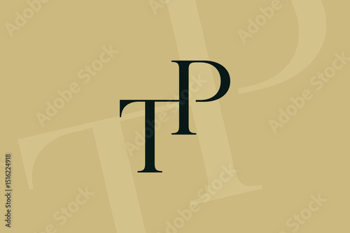TP or PT letter logo icon design. Classic style luxury initials monogram.