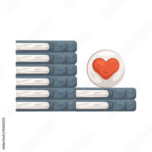 Illustration of book donation 