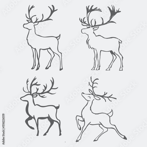 set of deer