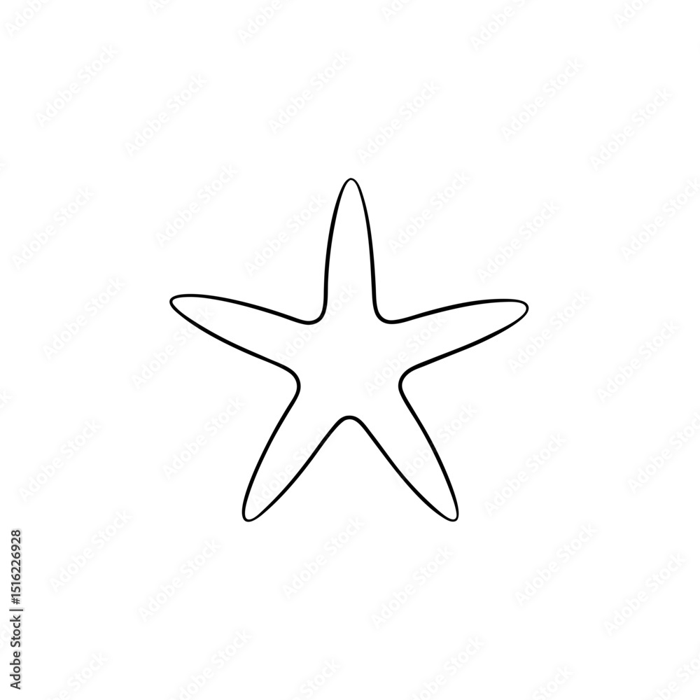 Obraz premium Beautiful Starfish Vector Image from the Ocean
