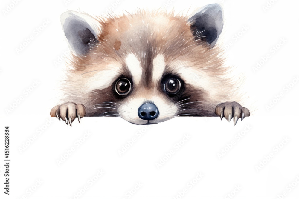 Obraz premium Baby racoon look happy raccoon animal mammal.