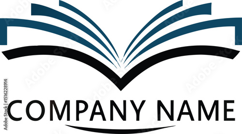 Open book education logo vector icon image symbol Illustration design template
