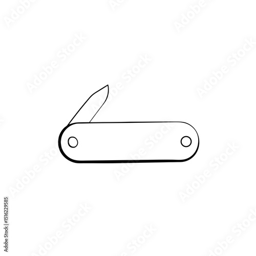 Swiss Army Knife on White Background Multipurpose Tool