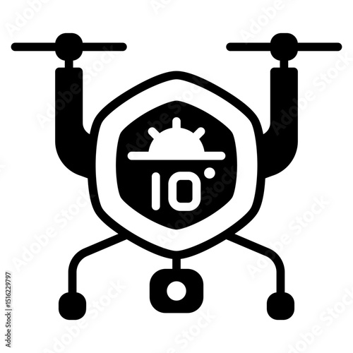 AI Weather Drone icon with mixed style and pixel perfect base. Suitable for website design, logo, app and UI. Based on the size of the icon in general, so it can be reduced.