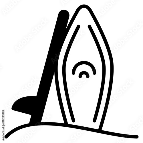 Smart Surfboard icon with mixed style and pixel perfect base. Suitable for website design, logo, app and UI. Based on the size of the icon in general, so it can be reduced.