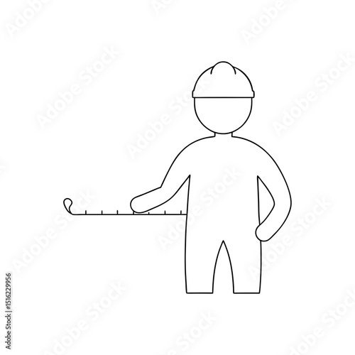 Tape Measure for Engineer on White Background Measuring Tool