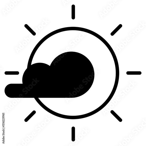 Sun icon with mixed style and pixel perfect base. Suitable for website design, logo, app and UI. Based on the size of the icon in general, so it can be reduced.
