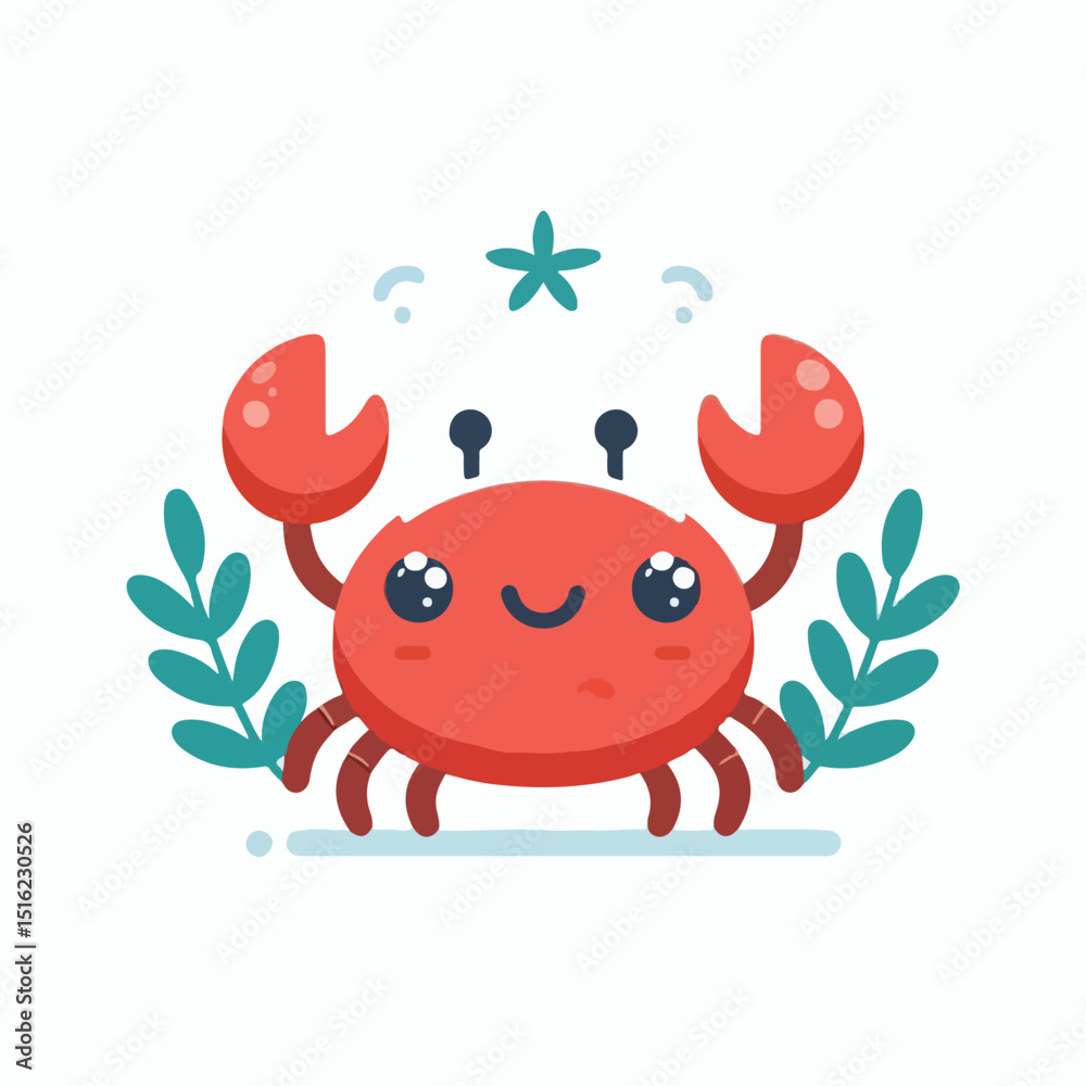 Obraz premium cute crab image vector
